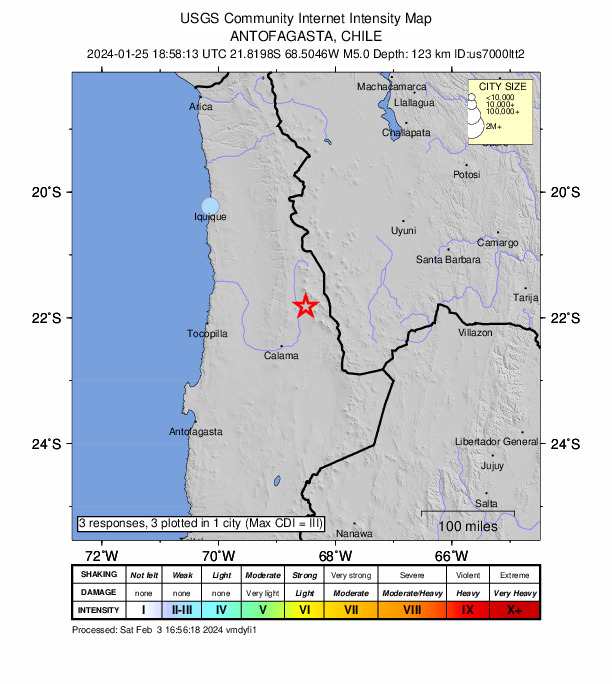 Did You Feel It? map: shaking reported by the public