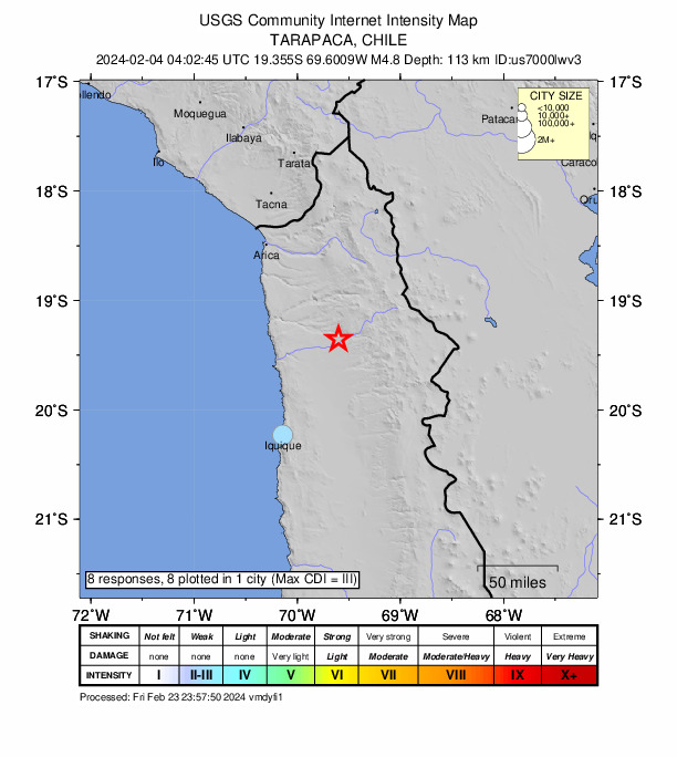 Did You Feel It? map: shaking reported by the public