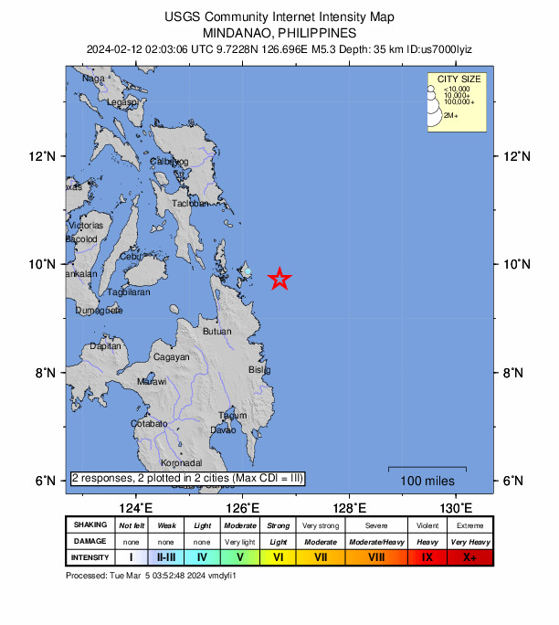 Did You Feel It? map: shaking reported by the public