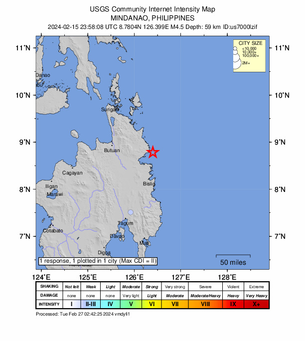 Did You Feel It? map: shaking reported by the public