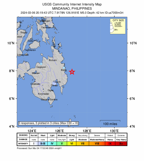 Did You Feel It? map: shaking reported by the public