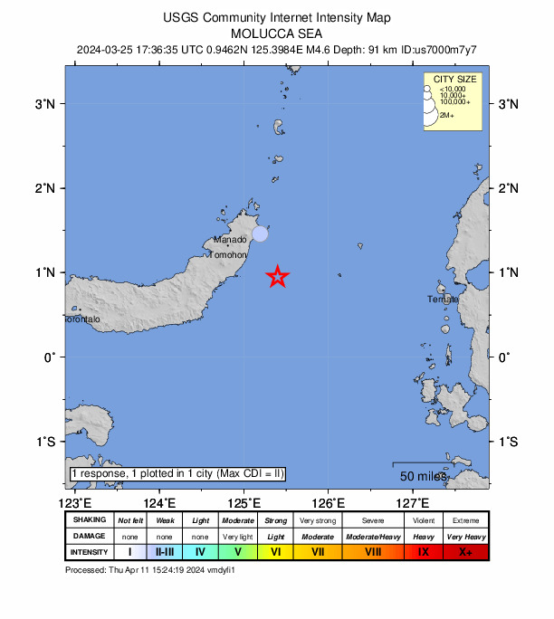 Did You Feel It? map: shaking reported by the public