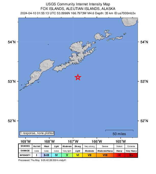Did You Feel It? map: shaking reported by the public