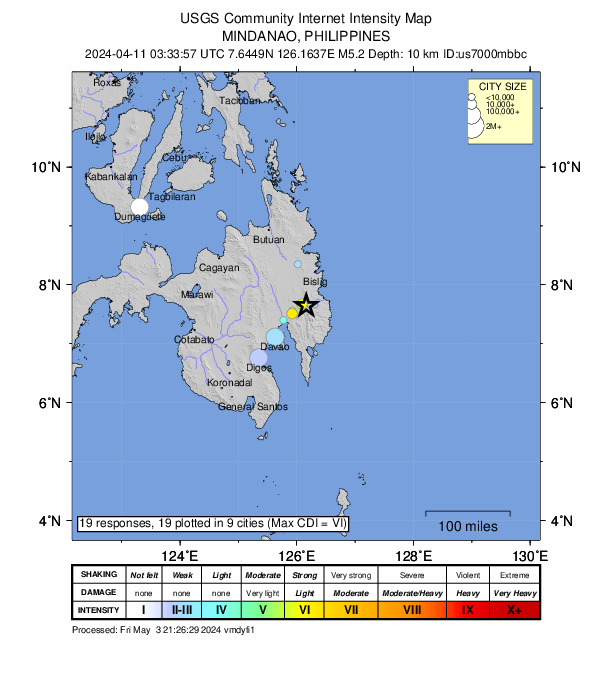 Did You Feel It? map: shaking reported by the public