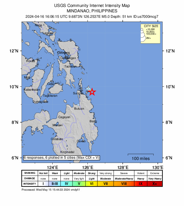 Did You Feel It? map: shaking reported by the public
