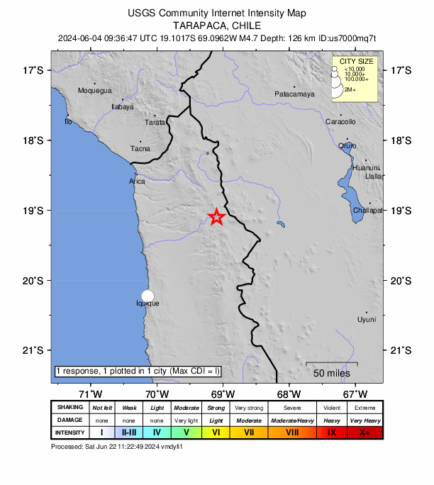 Did You Feel It? map: shaking reported by the public