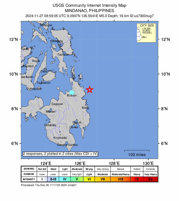 Did You Feel It? map: shaking reported by the public