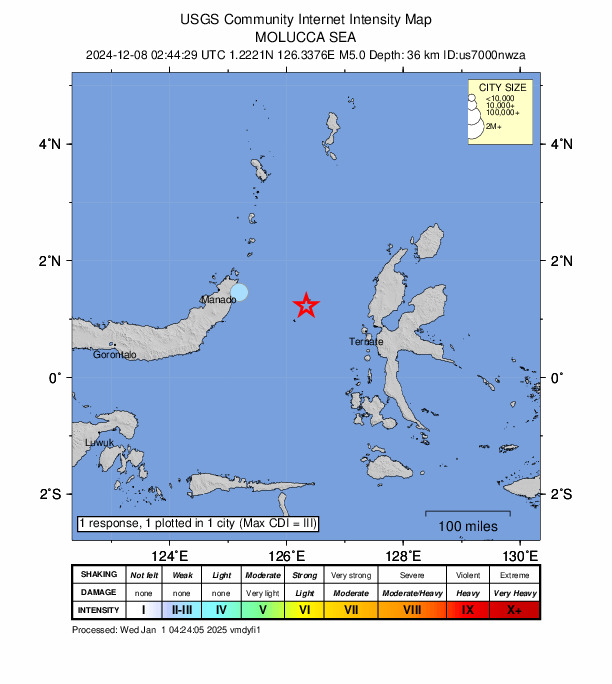 Did You Feel It? map: shaking reported by the public