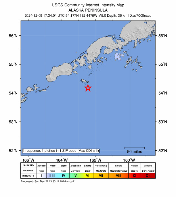 Did You Feel It? map: shaking reported by the public