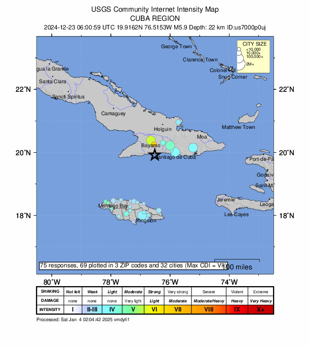 Did You Feel It? map: shaking reported by the public