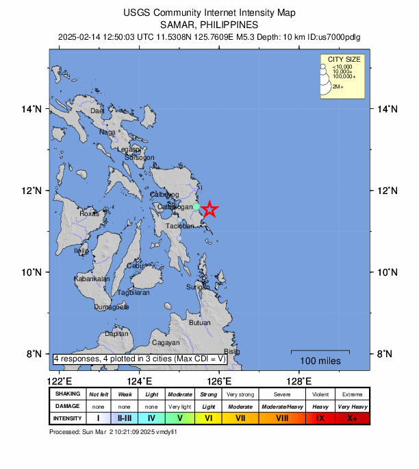 Did You Feel It? map: shaking reported by the public