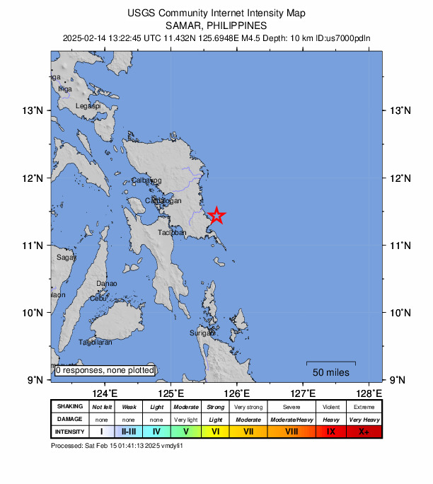 Did You Feel It? map: shaking reported by the public