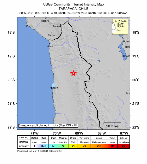 Did You Feel It? map: shaking reported by the public