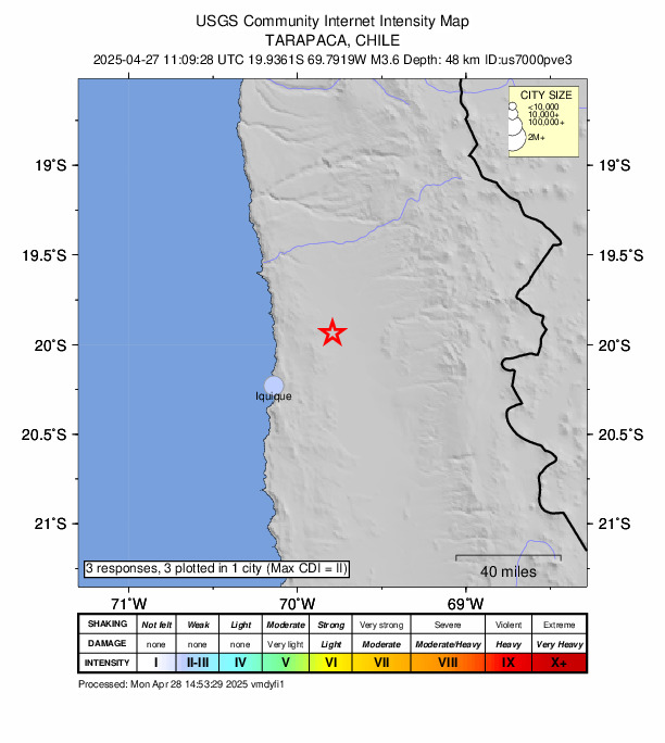 Did You Feel It? map: shaking reported by the public