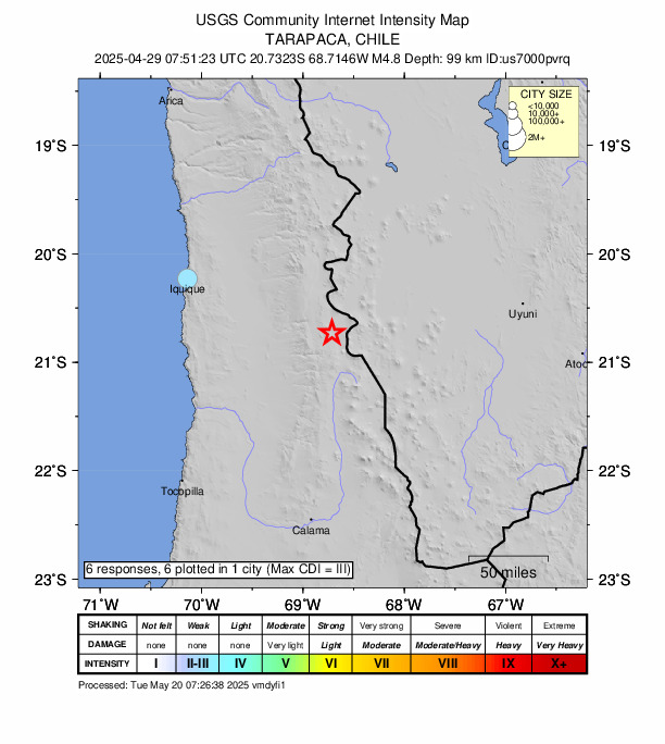 Did You Feel It? map: shaking reported by the public