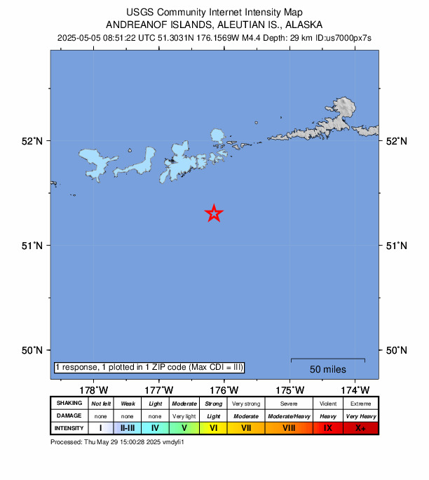 Did You Feel It? map: shaking reported by the public