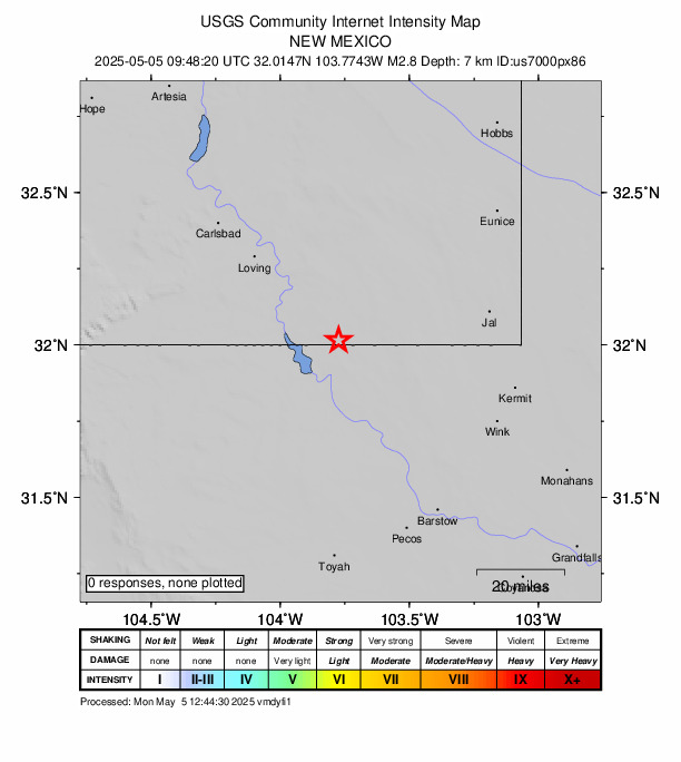 Did You Feel It? map: shaking reported by the public