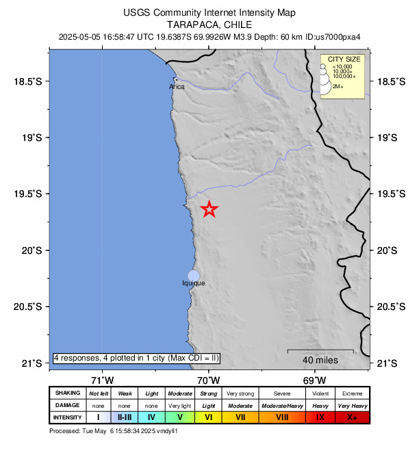 Did You Feel It? map: shaking reported by the public