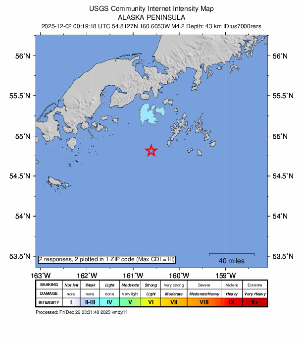 Did You Feel It? map: shaking reported by the public
