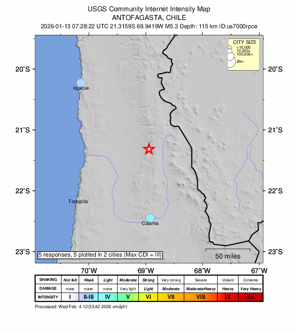 Did You Feel It? map: shaking reported by the public