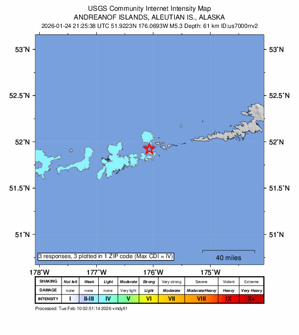 Did You Feel It? map: shaking reported by the public