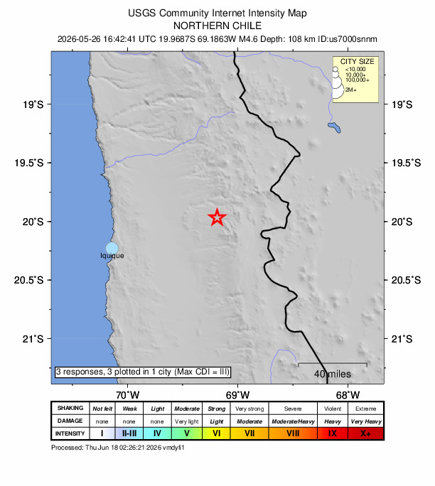 Did You Feel It? map: shaking reported by the public