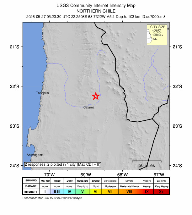 Did You Feel It? map: shaking reported by the public