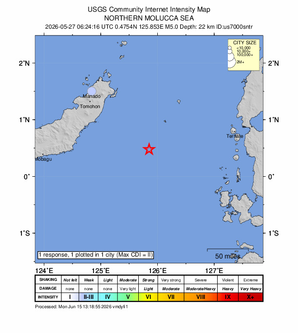 Did You Feel It? map: shaking reported by the public