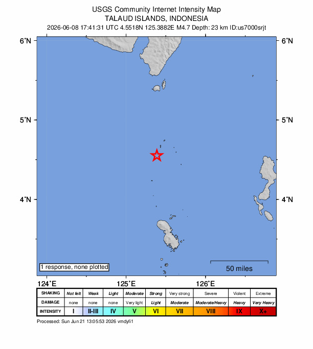 Did You Feel It? map: shaking reported by the public