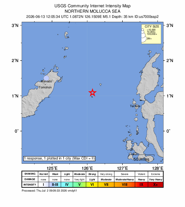 Did You Feel It? map: shaking reported by the public