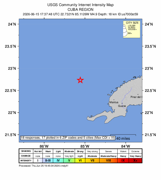 Did You Feel It? map: shaking reported by the public