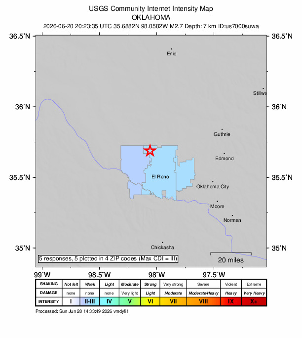 Did You Feel It? map: shaking reported by the public