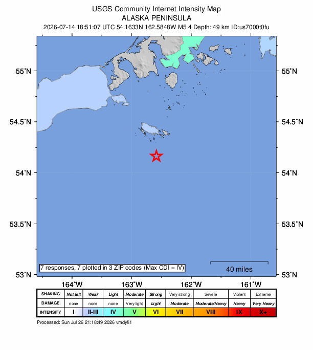 Did You Feel It? map: shaking reported by the public