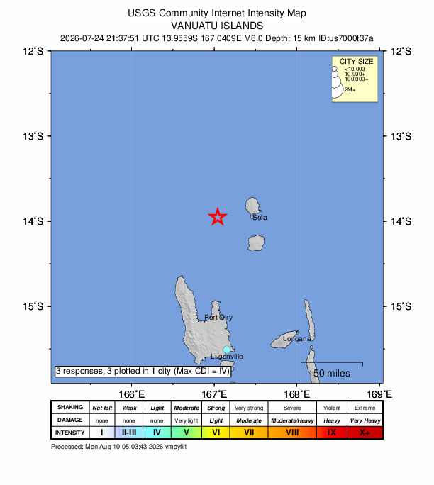 Did You Feel It? map: shaking reported by the public