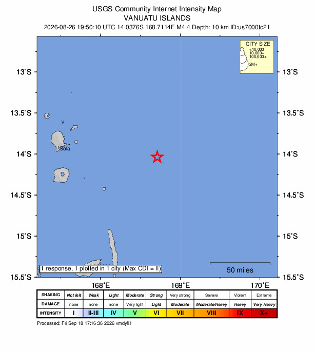 Did You Feel It? map: shaking reported by the public