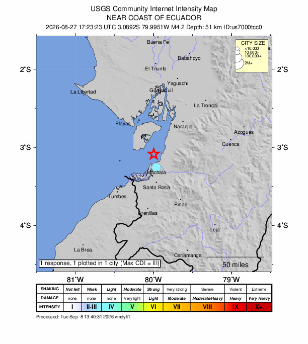 Did You Feel It? map: shaking reported by the public
