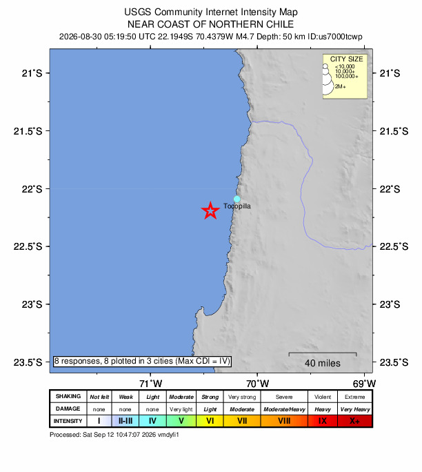 Did You Feel It? map: shaking reported by the public