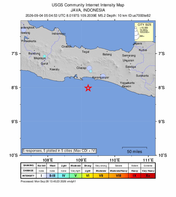 Did You Feel It? map: shaking reported by the public