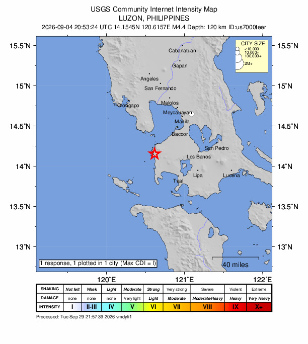 Did You Feel It? map: shaking reported by the public