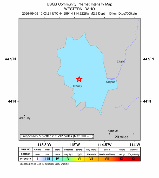Did You Feel It? map: shaking reported by the public