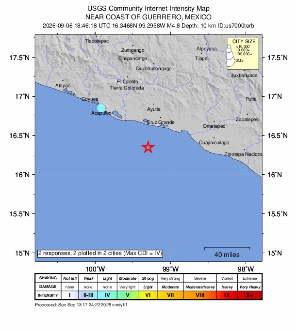 Did You Feel It? map: shaking reported by the public