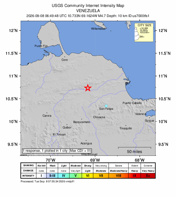 Did You Feel It? map: shaking reported by the public