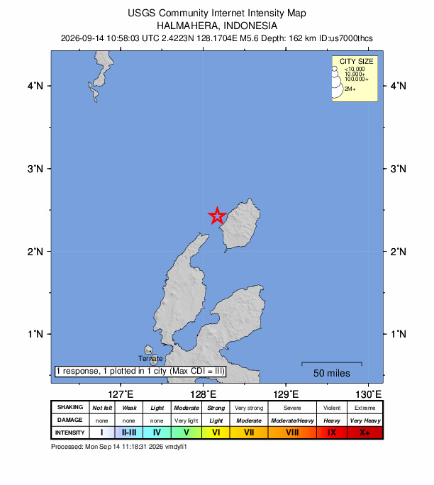 Did You Feel It? map: shaking reported by the public