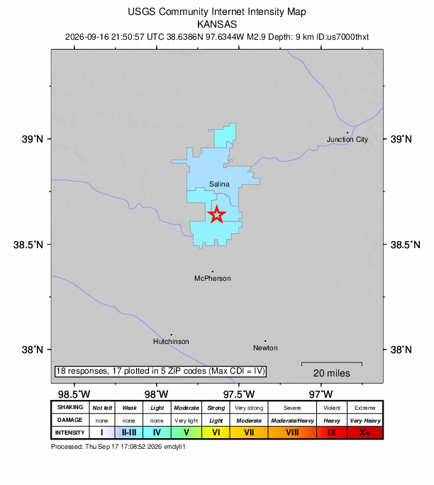 Did You Feel It? map: shaking reported by the public