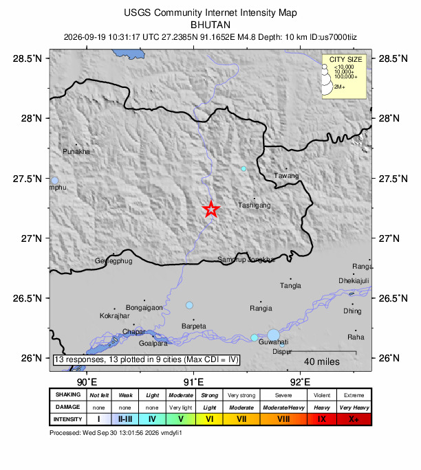 Did You Feel It? map: shaking reported by the public