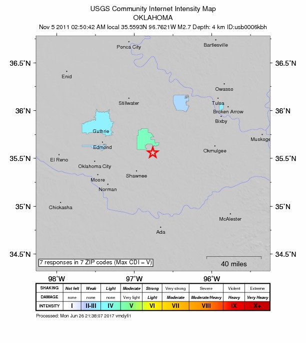 Did You Feel It? map: shaking reported by the public