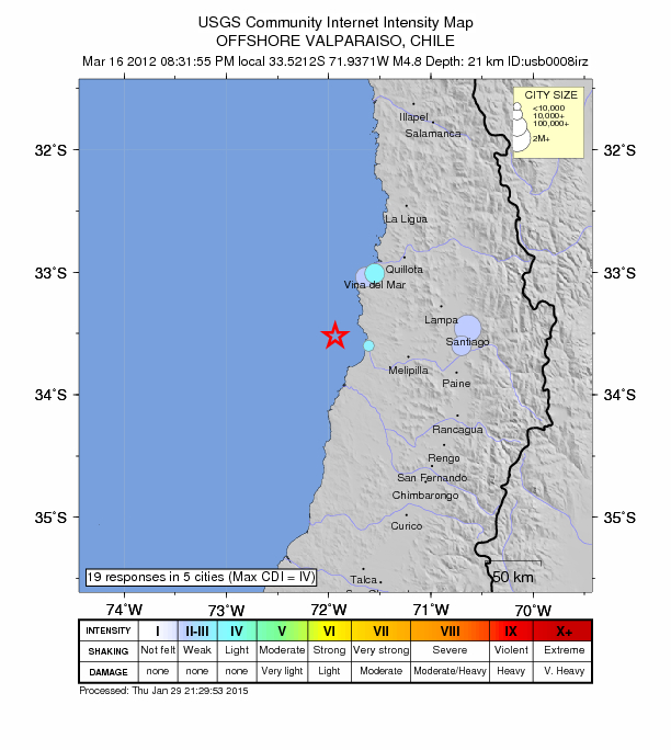 Did You Feel It? map: shaking reported by the public