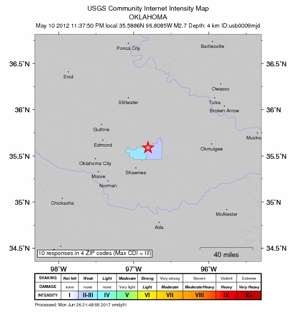 Did You Feel It? map: shaking reported by the public
