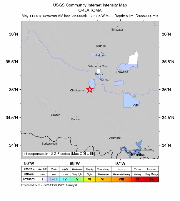 Did You Feel It? map: shaking reported by the public