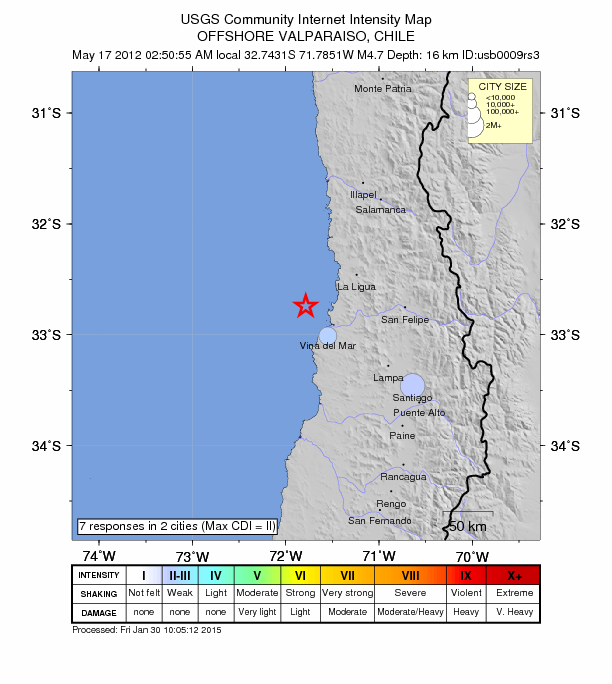 Did You Feel It? map: shaking reported by the public